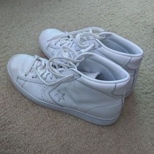 Converse leather high tops